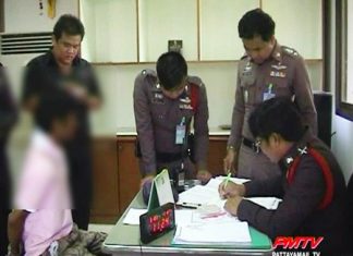 The young man is charged at the police station